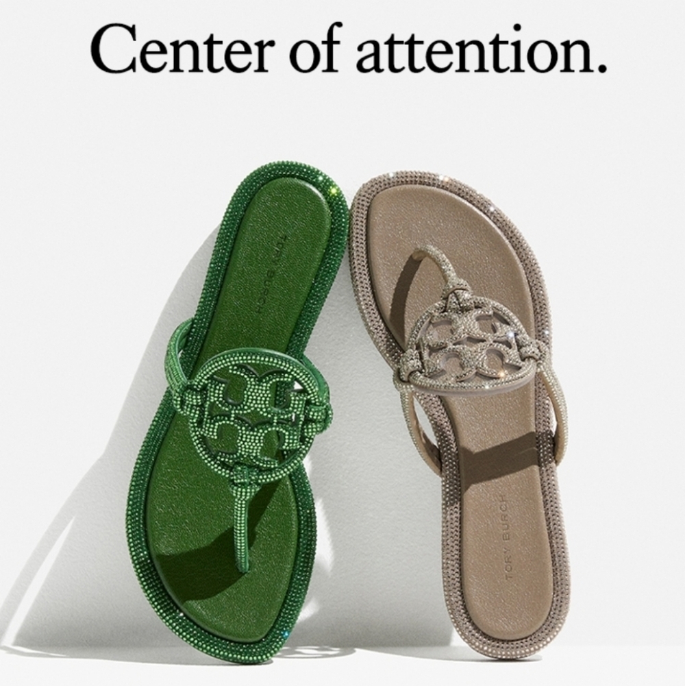 Limited Edition Our Cult Favorite Embellishment Leather Flat Thong Sandals - Picture 12 of 12